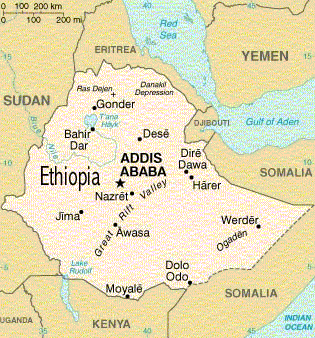 Map of Ethiopia